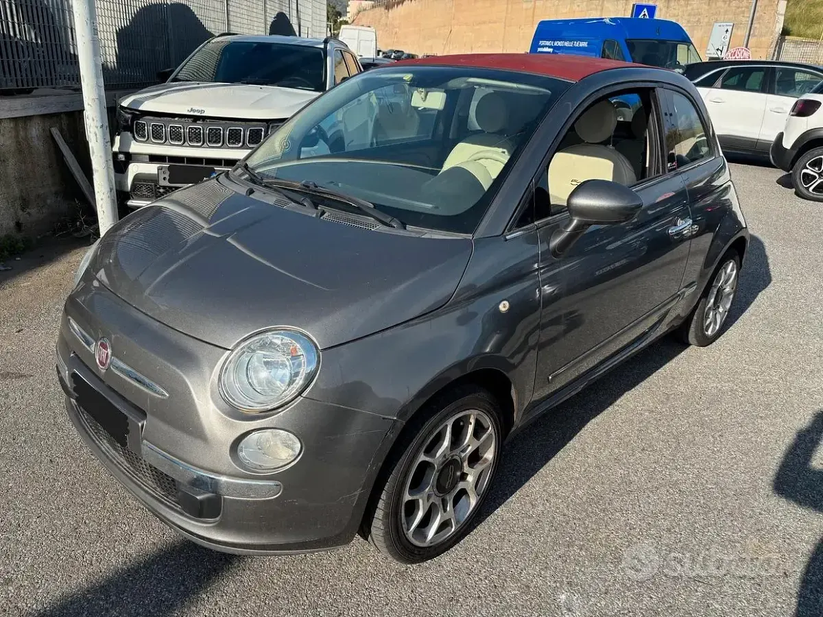 Begagnad Fiat 500C Lounge 69 HK (50 kW) 2015 Grå Cab