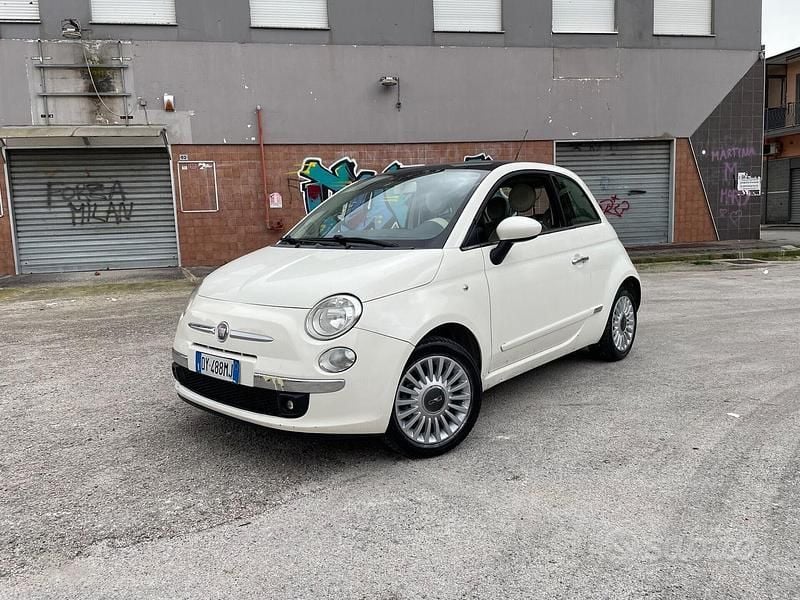 Usata Fiat 500 Lounge 75 CV (55 kW) 2009 Bianco Cabrio