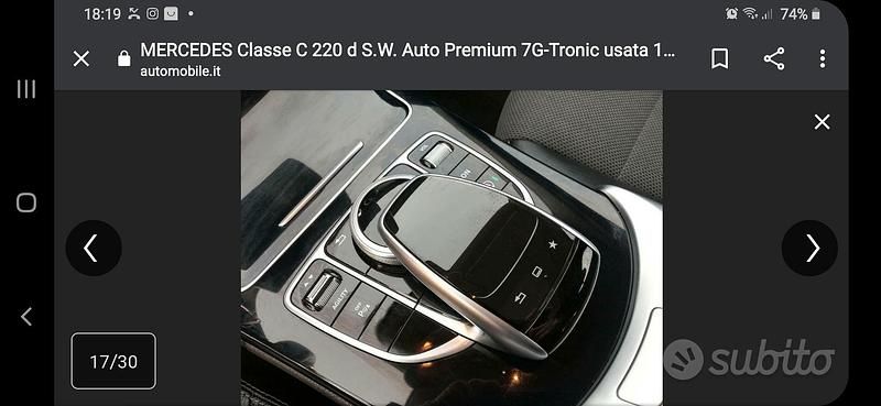 Usata Mercedes C220 Premium 170 CV (125 kW) 2015 Grigio Station wagon