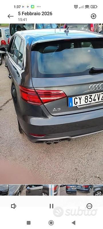 Usata Audi A3 S-Line 150 CV (110 kW) 2018 Grigio Berlina