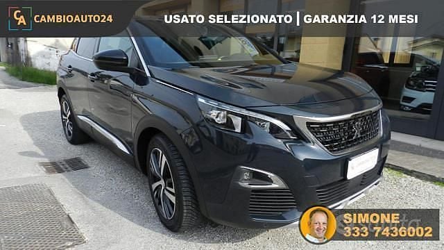Usata Peugeot 3008 GT-line 131 CV (96 kW) 2019 Blu SUV