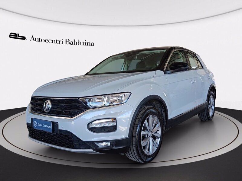 Bianco perla metalizzato tetto Usata 2020 VW T-Roc Style SUV | 21.500 € (Ottimo prezzo) - Immagine 1/4