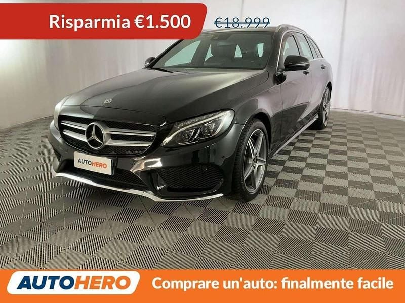 Usata Mercedes C220 Premium 170 CV (125 kW) 2017 Nero Station wagon