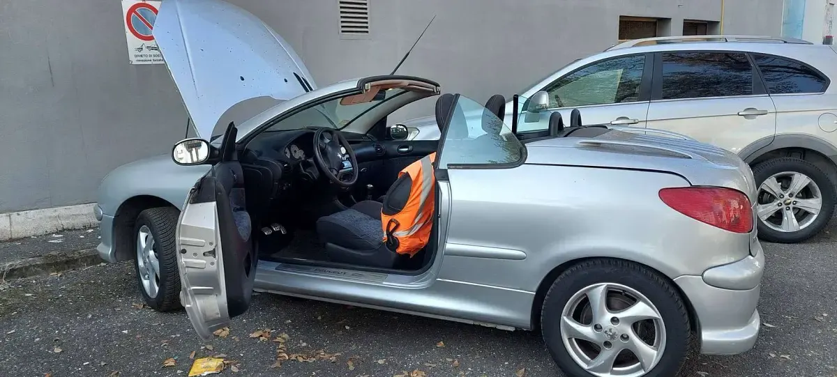 Usata Peugeot 206 CC 109 CV (80 kW) 2004 Argento Cabrio