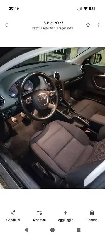 Usata Audi A3 Sportback Attraction 105 CV (77 kW) 2011 Nero Utilitaria