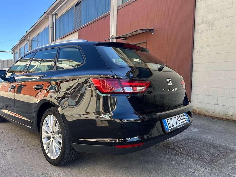 Usata Seat Leon ST Style 110 CV (80 kW) 2015 Nero Station wagon