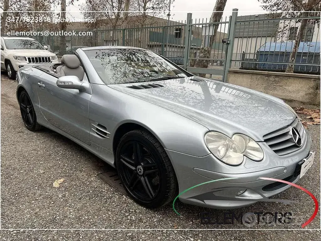 Usata Mercedes SL500 Elegance 306 CV (225 kW) 2002 Blu Cabrio