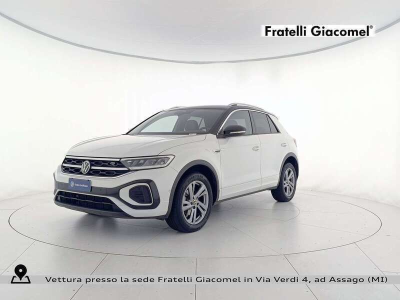 Pure white deep black perlato Usata 2022 VW T-Roc R-line SUV | 25.400 € (Buon prezzo) - Immagine 1/4