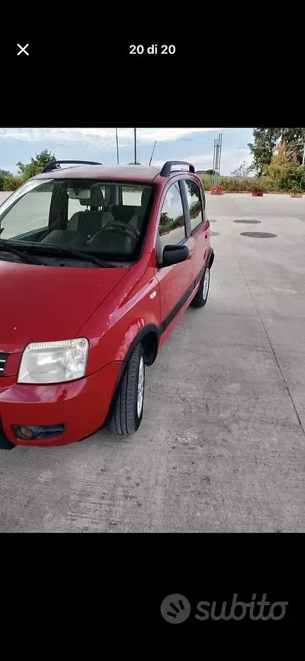 Usata Fiat Panda Dynamic 60 CV (44 kW) 2009 Rosso Utilitaria
