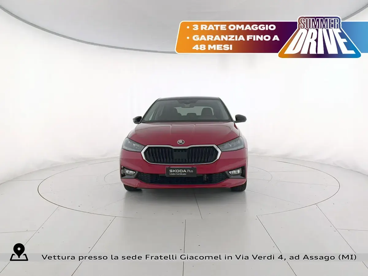 Usata Skoda Fabia Style 95 CV (69 kW) 2023 K1 rosso velluto metallizzato Utilitaria