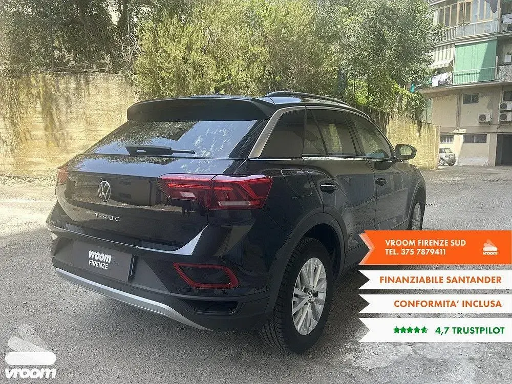 Usata VW T-Roc Life 110 CV (80 kW) 2023 Nero SUV