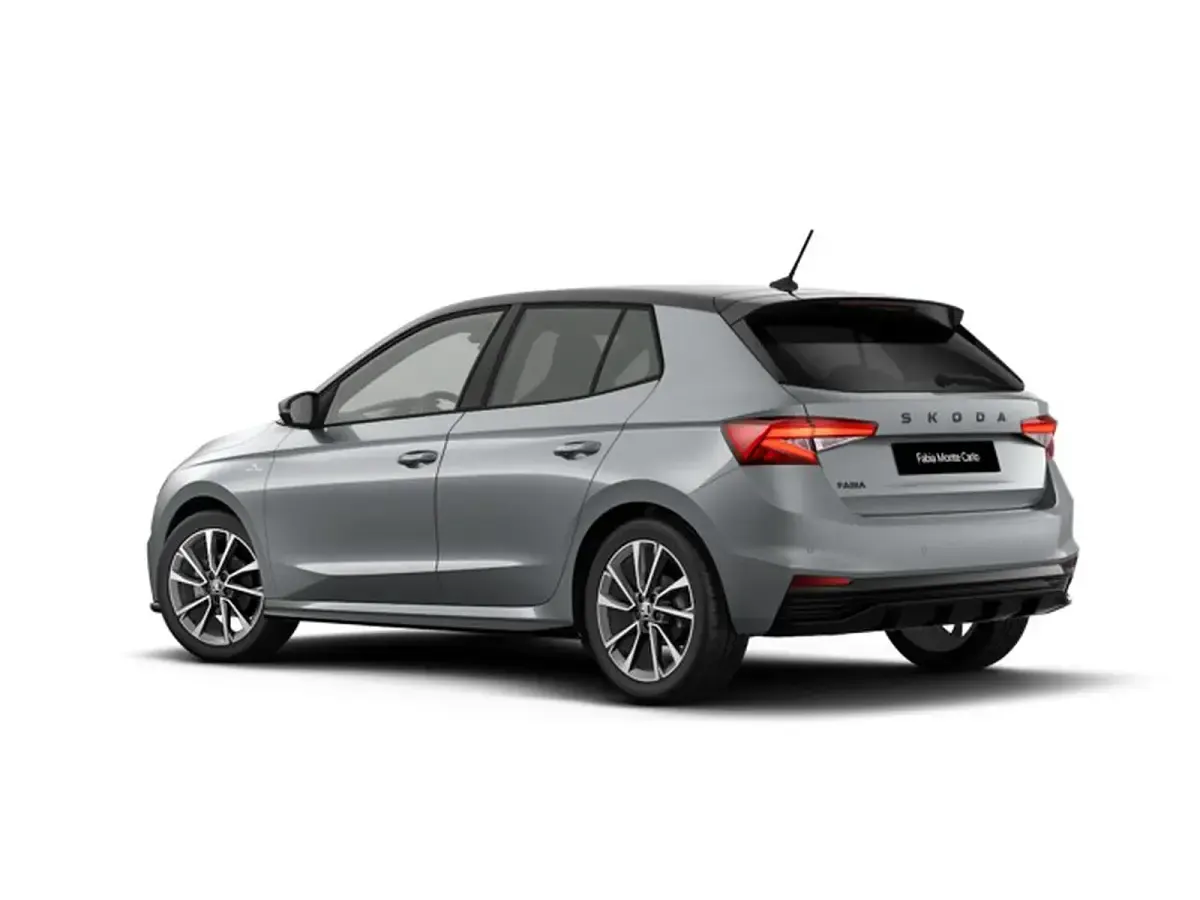 Nuova Skoda Fabia Monte Carlo 95 CV (69 kW) 2026 Smokey diamondargento metallizzato nero Utilitaria