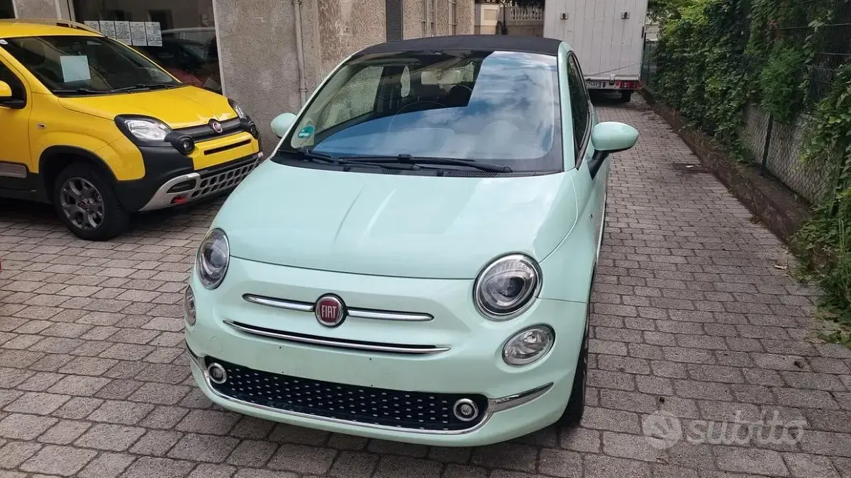 Usata Fiat 500C Lounge 69 CV (50 kW) 2017 Verde Cabrio