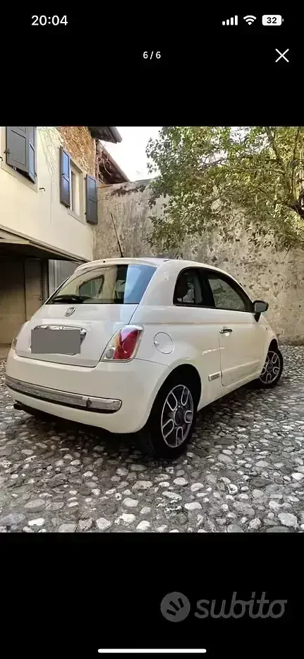 Usata Fiat 500 Pop 69 CV (50 kW) 2009 Bianco Cabrio