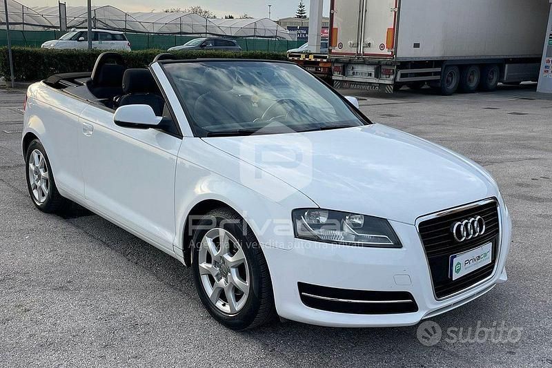 Usata Audi A3 Cabriolet Ambition 105 CV (77 kW) 2013 Bianco Cabrio