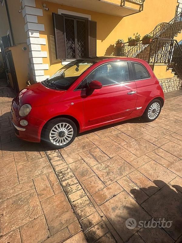 Usata Fiat 500 Lounge 69 CV (50 kW) 2007 Rosso Utilitaria