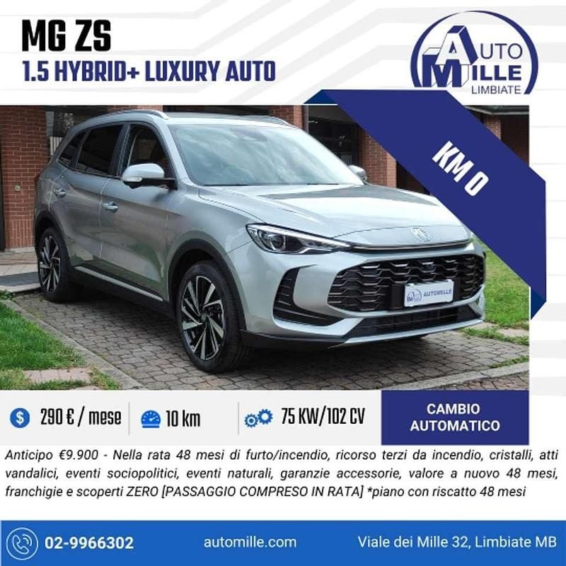 Nuova MG ZS Luxury 102 CV (75 kW) 2025 Argento Berlina