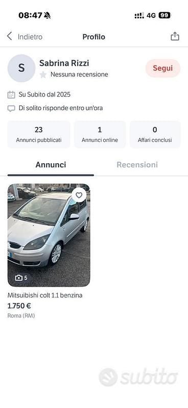 Usata 2008 Mitsubishi Colt Berlina | 500 € - Immagine 1/4