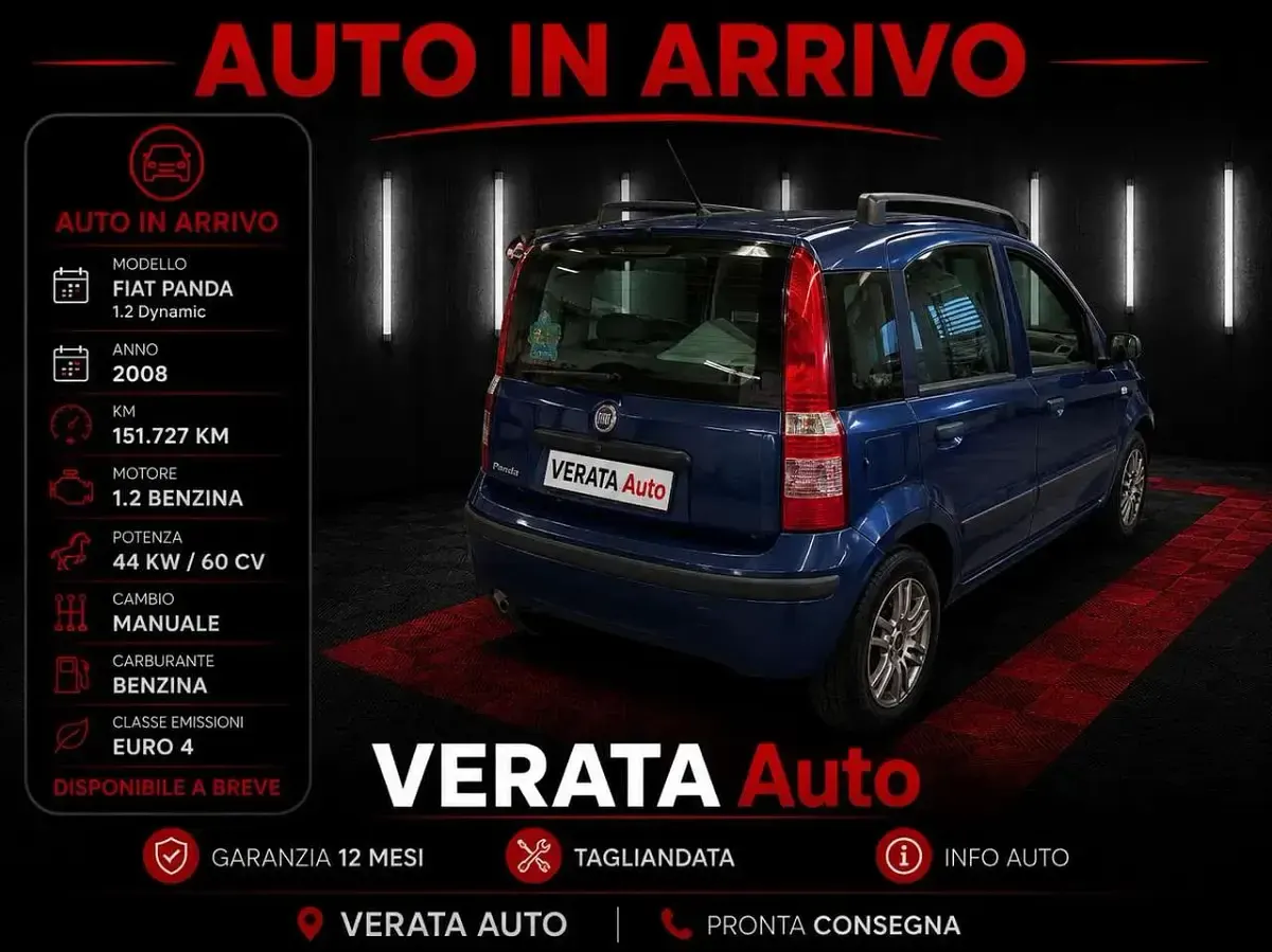 Usata Fiat Panda Dynamic 60 CV (44 kW) 2007 Blu/azzurro Utilitaria