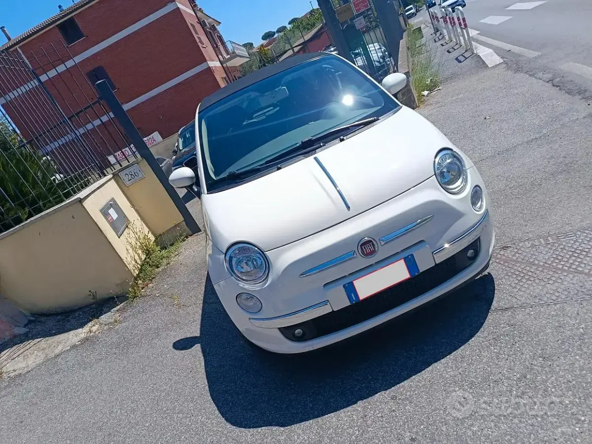 Usata Fiat 500C Lounge 69 CV (50 kW) 2014 Bianco Cabrio