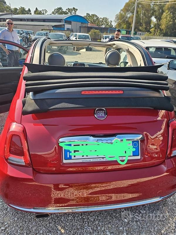 Usata Fiat 500 85 CV (62 kW) 2017 Rosso Cabrio