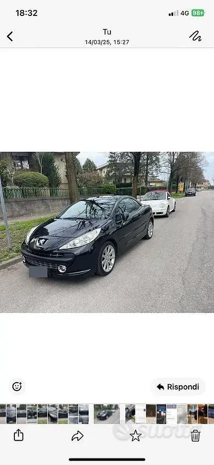 Usata Peugeot 207 CC 156 CV (114 kW) 2010 Nero Cabrio