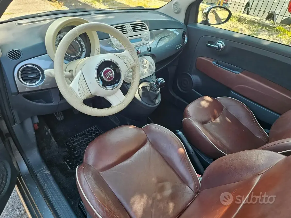 Usata Fiat 500 Lounge 69 CV (50 kW) 2009 Grigio Cabrio