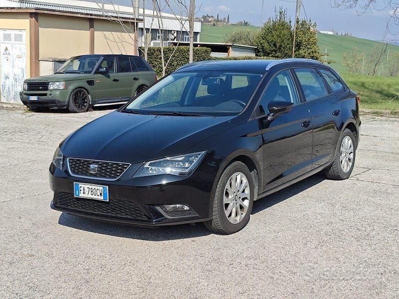 Usata Seat Leon 110 CV (80 kW) 2015 Nero Station wagon