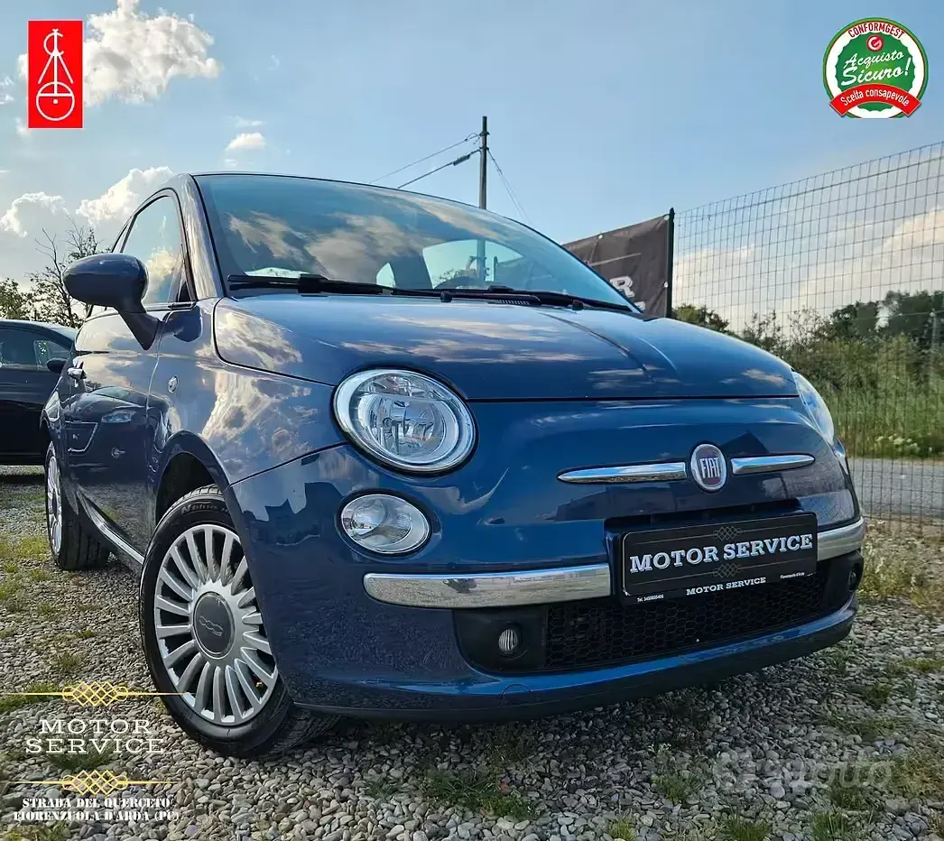 Usata Fiat 500 Lounge 69 CV (50 kW) 2013 Blu Berlina