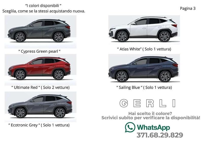 Nuova Hyundai Tucson 215 CV (158 kW) 2025 Cypress green pearl SUV