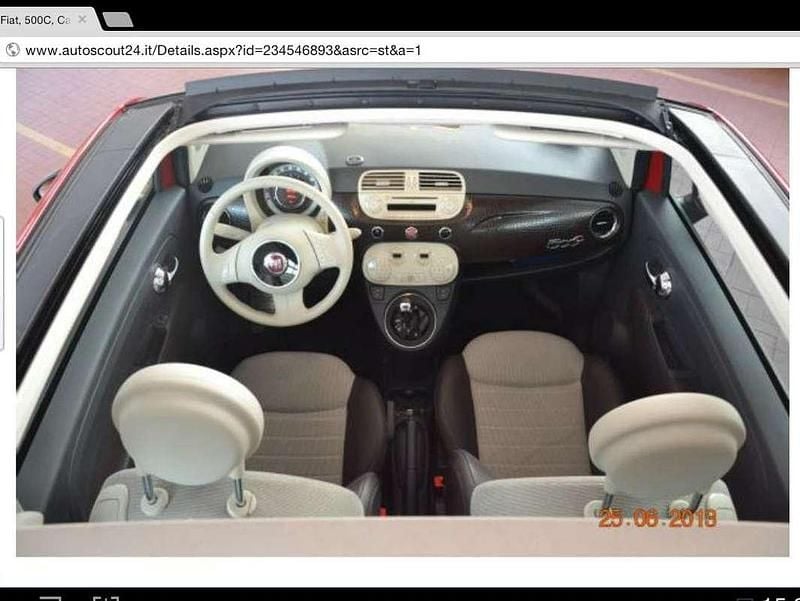 Usata Fiat 500C Lounge 69 CV (50 kW) 2011 Rosso Cabrio