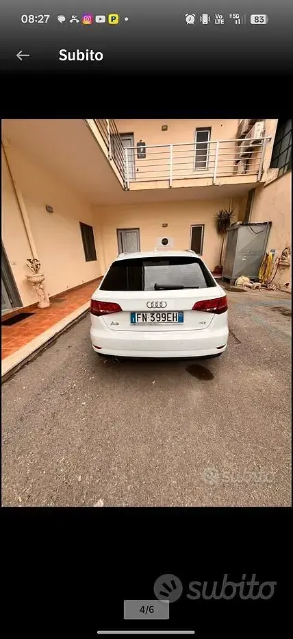 Usata Audi A3 116 CV (85 kW) 2018 Bianco Berlina