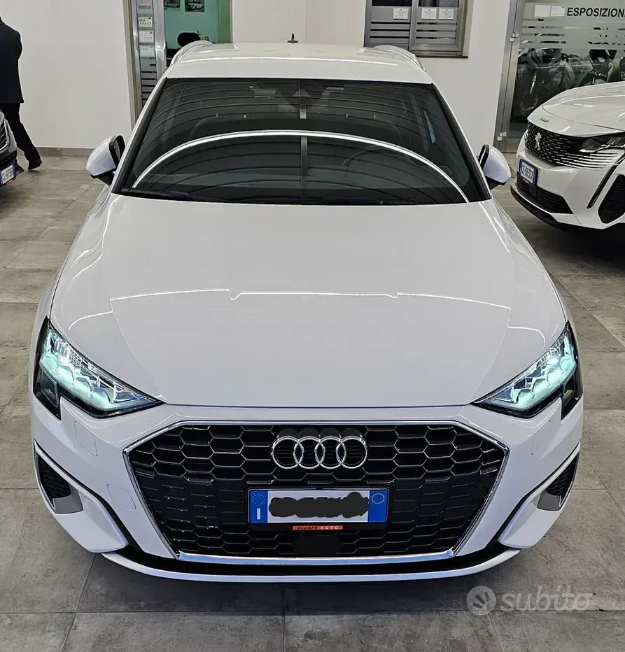 Usata Audi A3 Advanced 150 CV (110 kW) 2020 Bianco Berlina