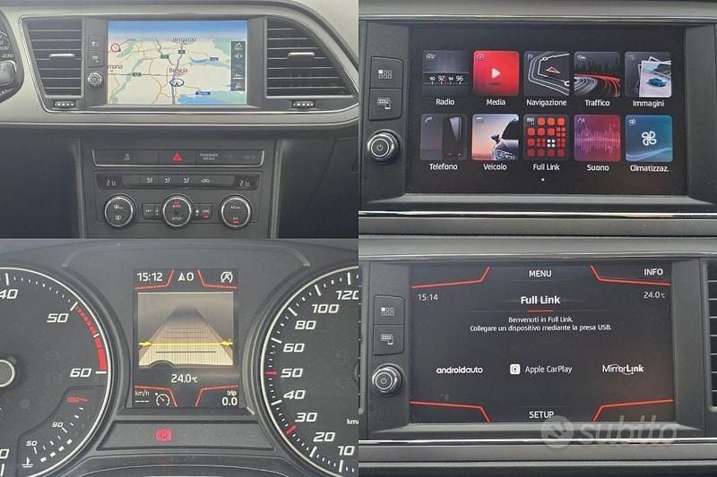 Usata Seat Leon ST Style 115 CV (84 kW) 2017 Bianco Station wagon