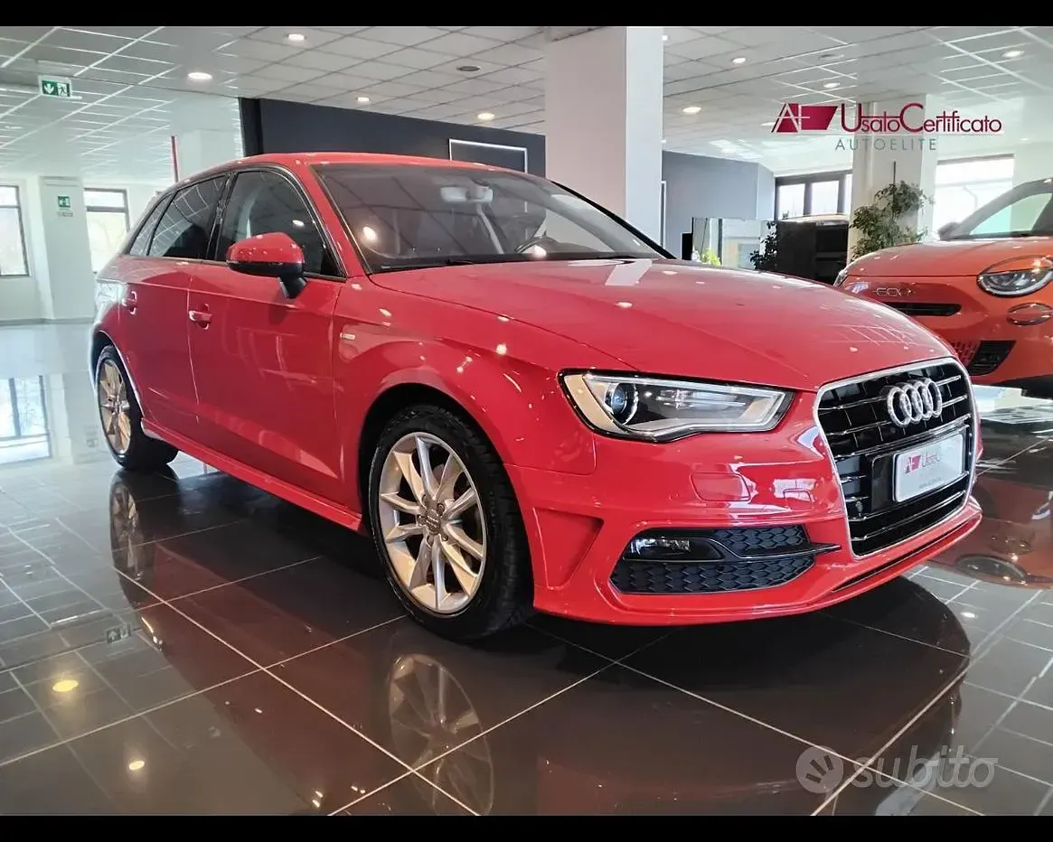 Usata Audi A3 S-Line 110 CV (80 kW) 2016 Rosso Berlina