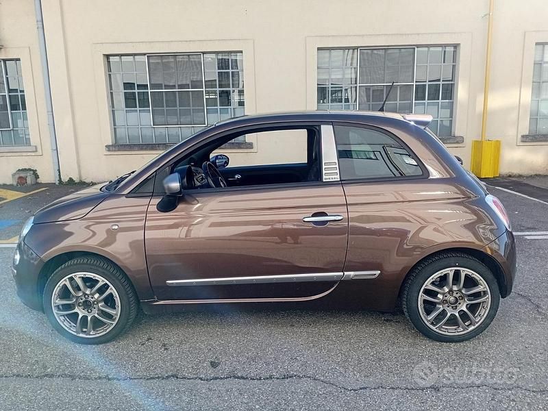 Usata Fiat 500 70 CV (51 kW) 2009 Marrone Cabrio