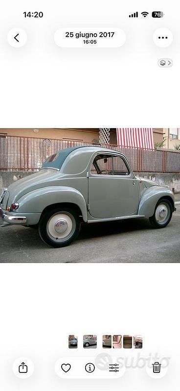 Usata Fiat Topolino 1950 Verde Utilitaria