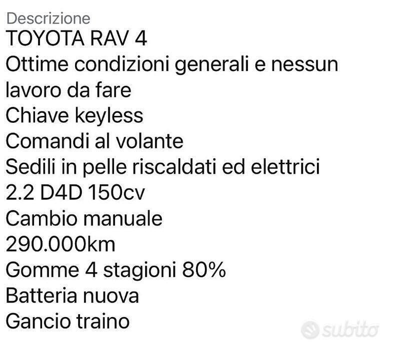 Usata Toyota RAV4 2009 Nero SUV