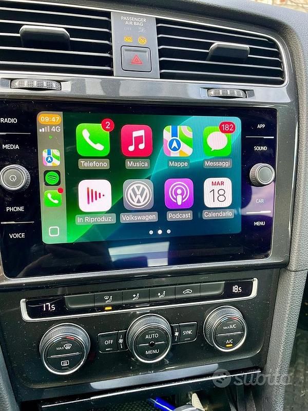 Usata VW Golf VII 110 CV (80 kW) 2019 Nero Berlina