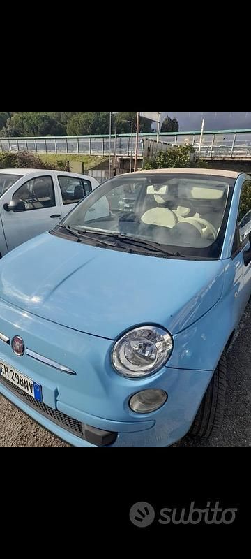 Usata Fiat 500C 95 CV (69 kW) 2013 Blu Cabrio