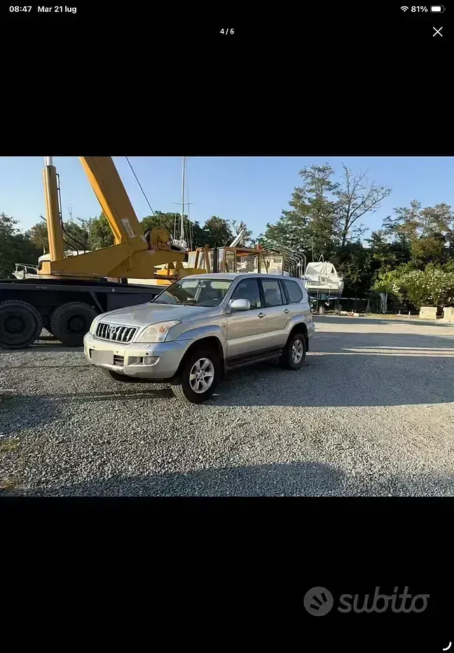 Usata Toyota Land Cruiser 166 CV (122 kW) 2004 Grigio SUV