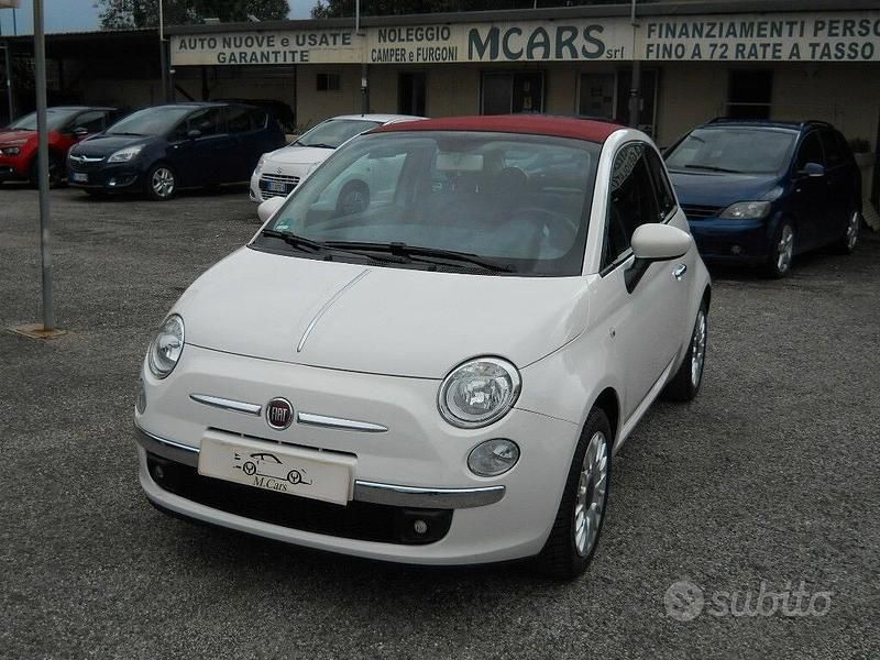 Bianco Usata 2015 Fiat 500C Lounge Cabrio | 10.990 € (Cara) - Immagine 1/4