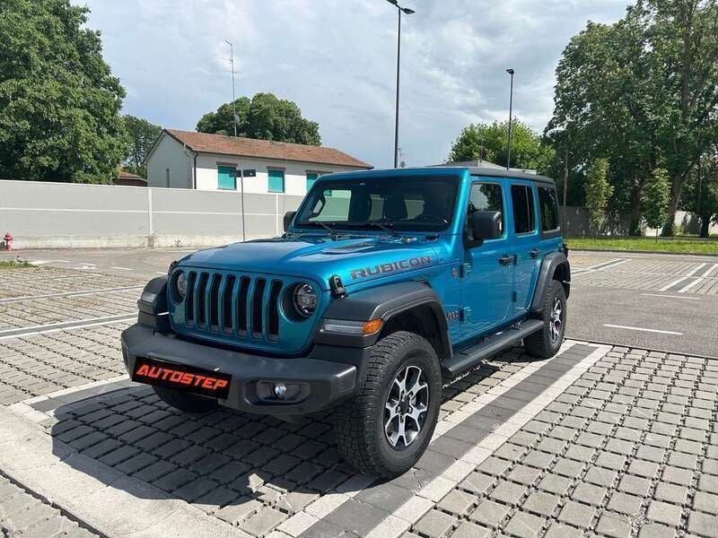 Blu/azzurro Usata 2020 Jeep Wrangler Unlimited Sahara SUV | 39.690 € (Ottimo prezzo) - Immagine 1/4