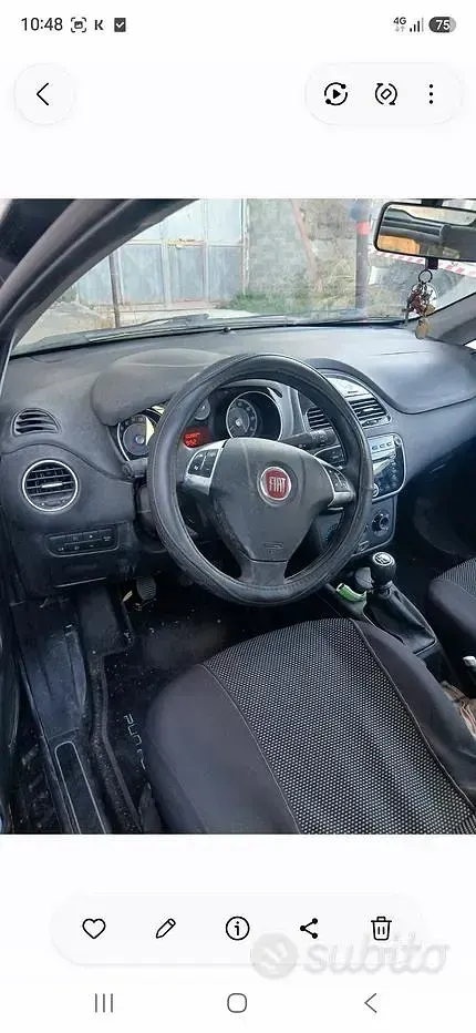 Usata Fiat Punto 65 CV (47 kW) 2012 Nero Utilitaria