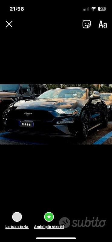 Usata Ford Mustang 291 CV (214 kW) 2021 Nero Cabrio