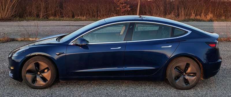 Usata Tesla Model 3 Long Range AWD 377 kW (513 CV) 2020 Blu/azzurro Berlina