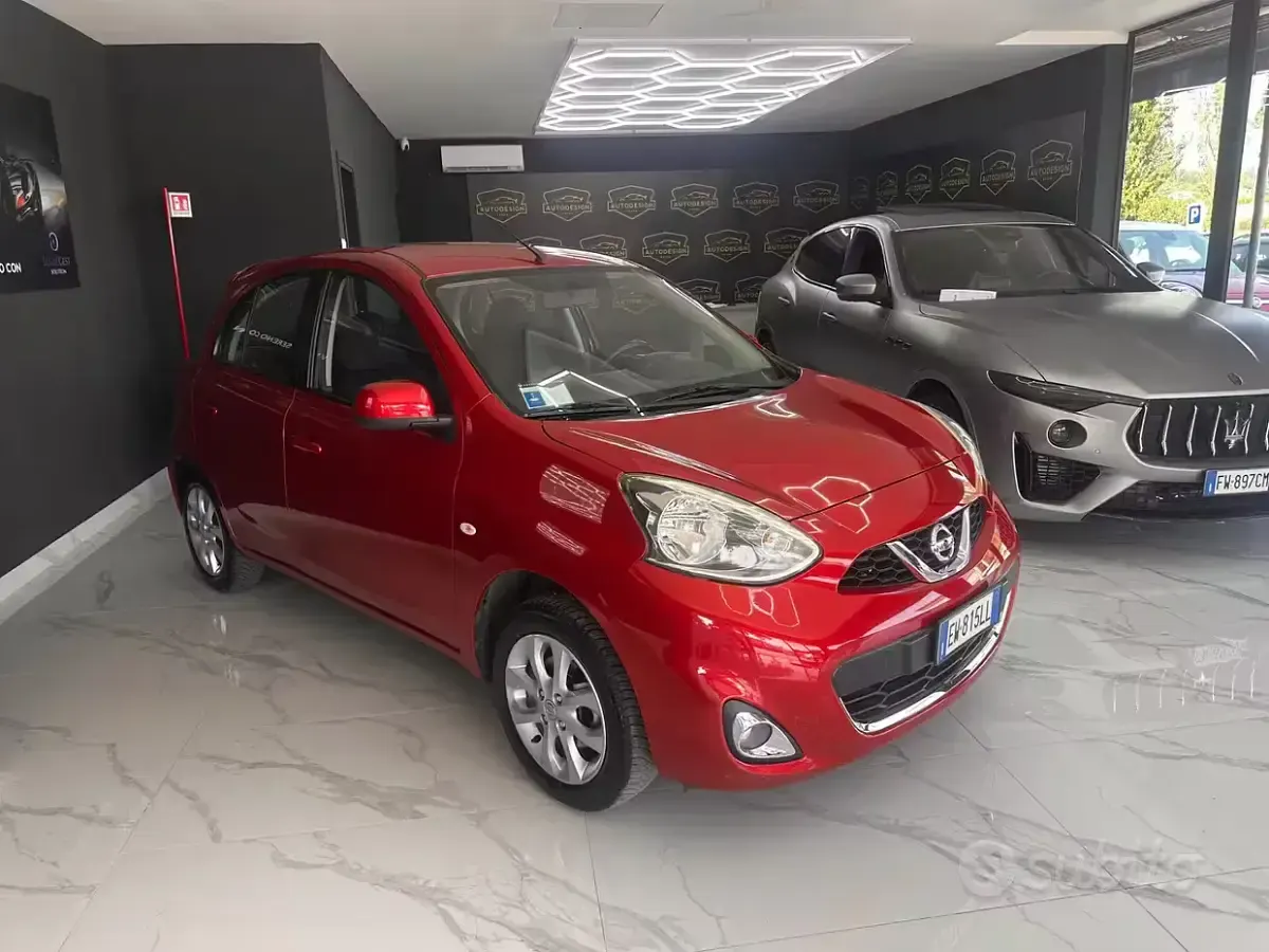 Usata Nissan Micra Visia 80 CV (58 kW) 2014 Rosso Utilitaria