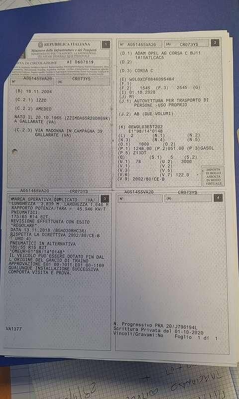 Usata Opel Corsa 69 CV (50 kW) 2004 Utilitaria