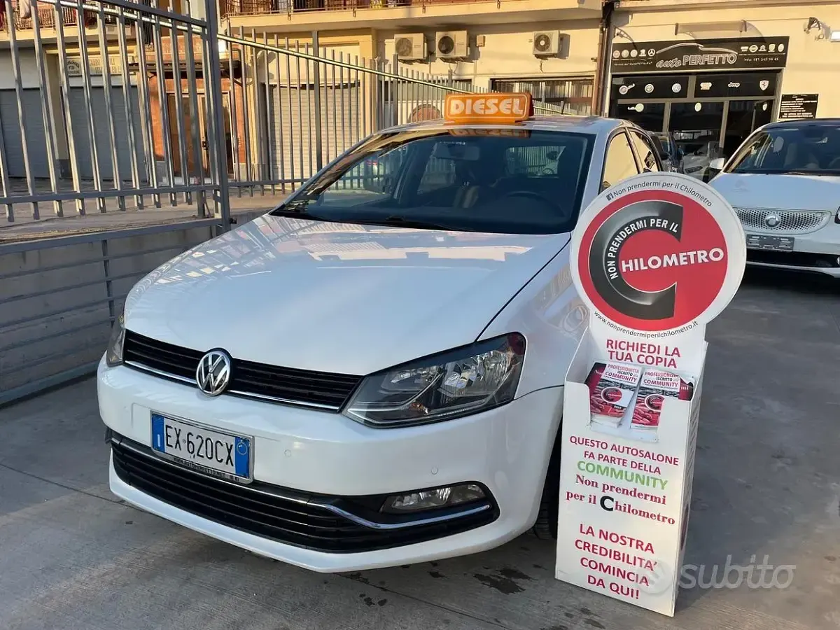 Usata VW Polo 90 CV (66 kW) 2014 Bianco Berlina
