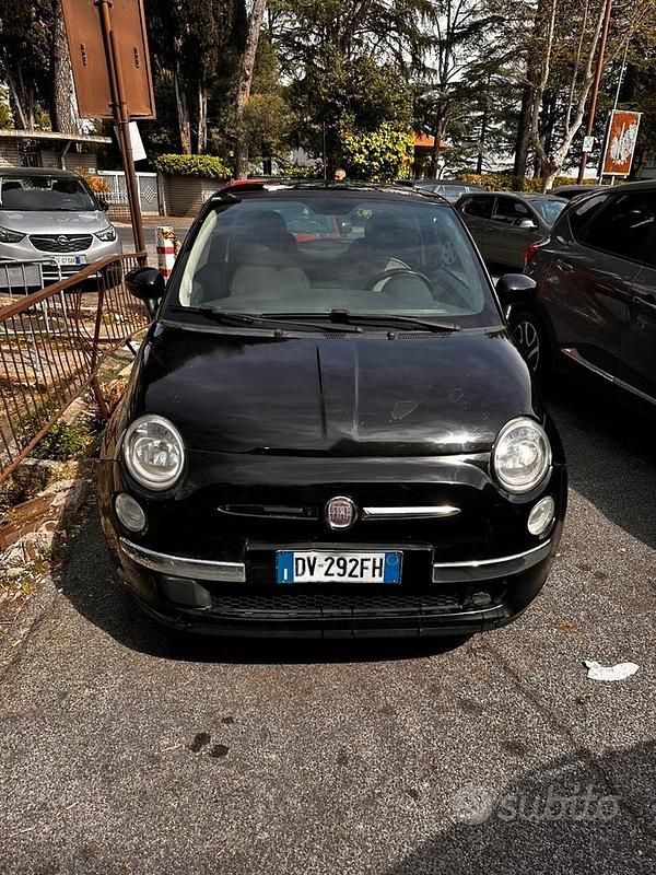 Usata Fiat 500 Lounge 75 CV (55 kW) 2009 Nero Cabrio